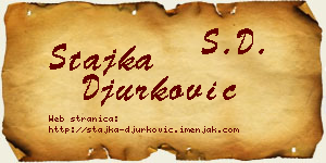 Stajka Đurković vizit kartica